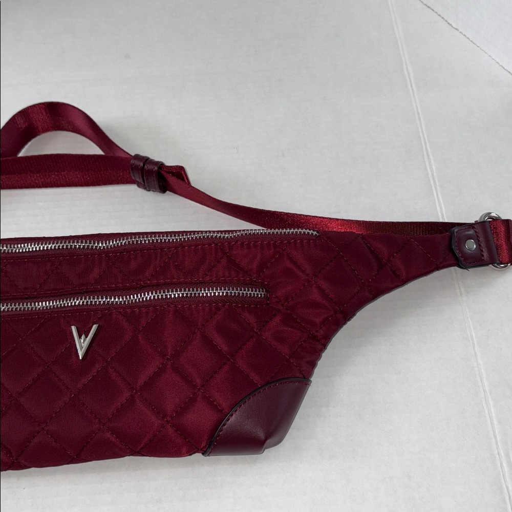 Quilted Burgundy Waist Bag Large Belt Bag - Picture 5 of 10